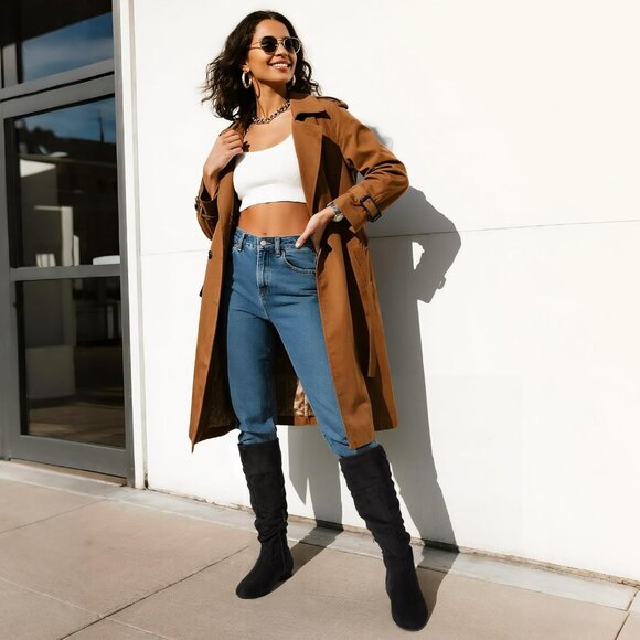 Women's Knee High Pull On Fall Weather Winter Boots - Picture 2 of 6